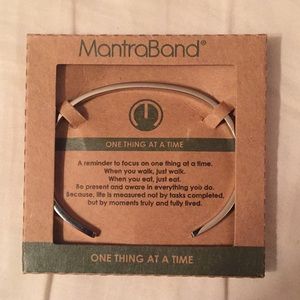 MantraBand “One Thing at a Time” Silver Bracelet